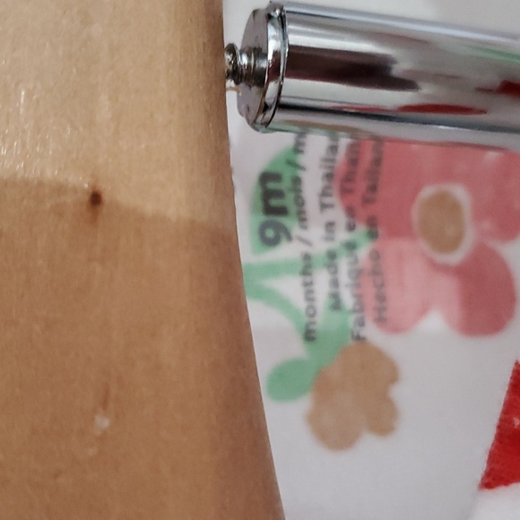 Carter's Baby Girl Red Flower Short Sleeve Shirt Size 9 Months 100% Cotton - Picture 3 of 4